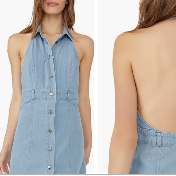 FREE PEOPLE ‼️‼️‼️Sami Denim Halter Minidress - Picture 11 of 13